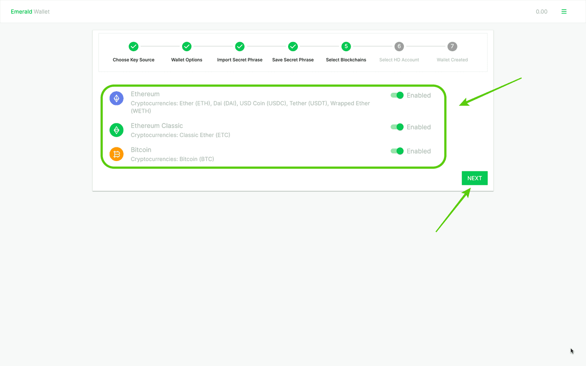 Select blockchains.