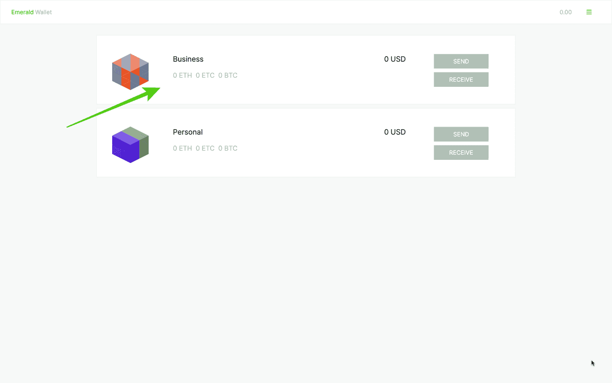 Emerald dashboard.