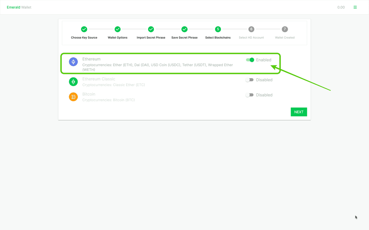 Select blockchains.